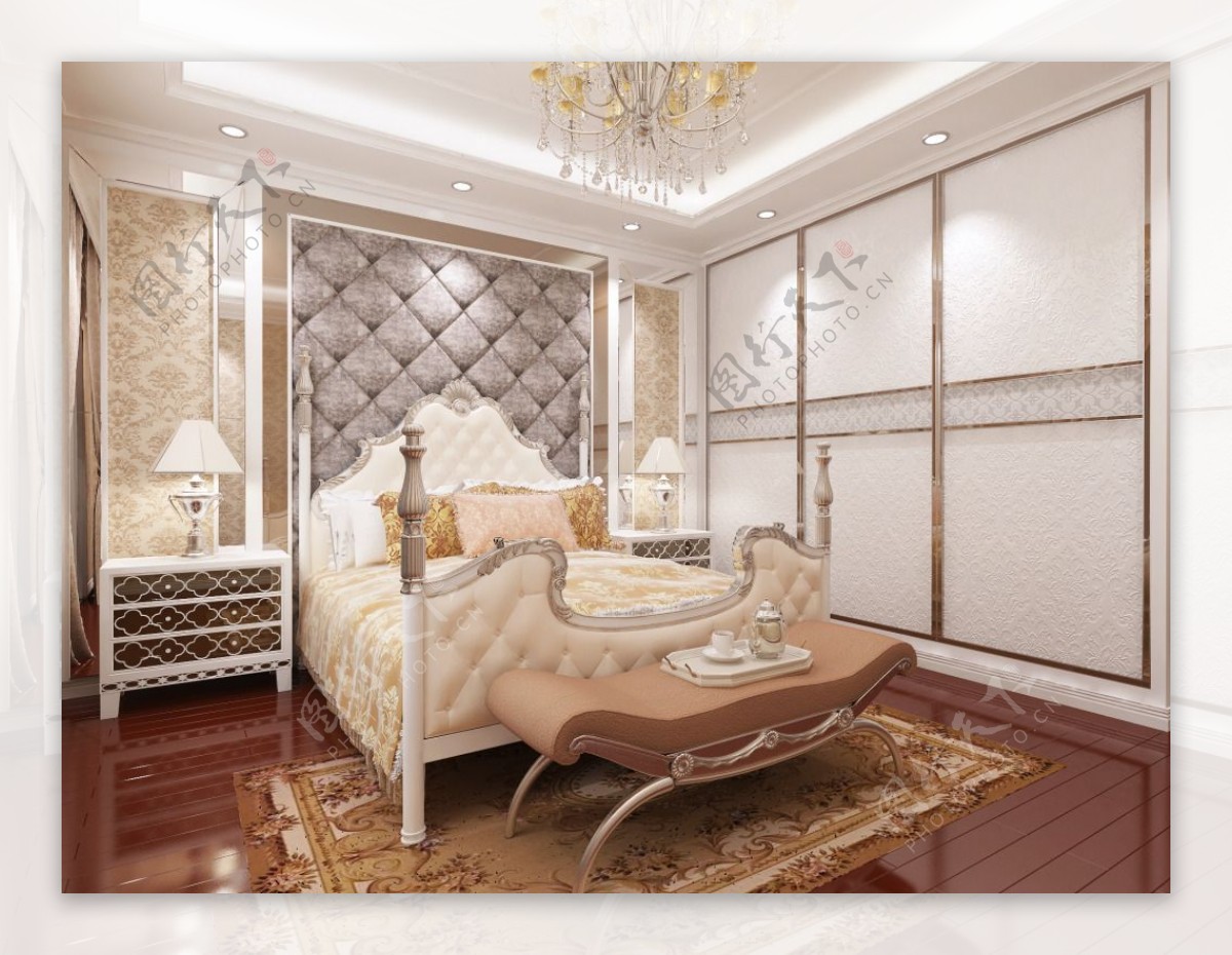 室内设计欧式卧室效果图