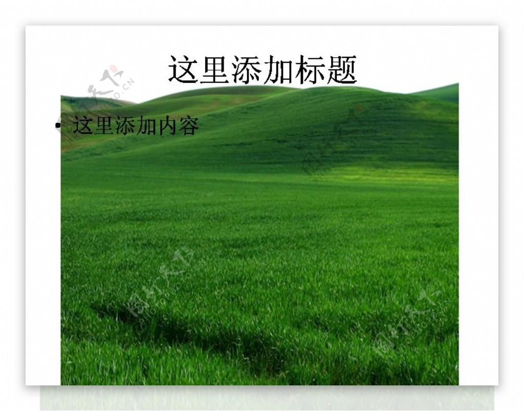绿草山丘