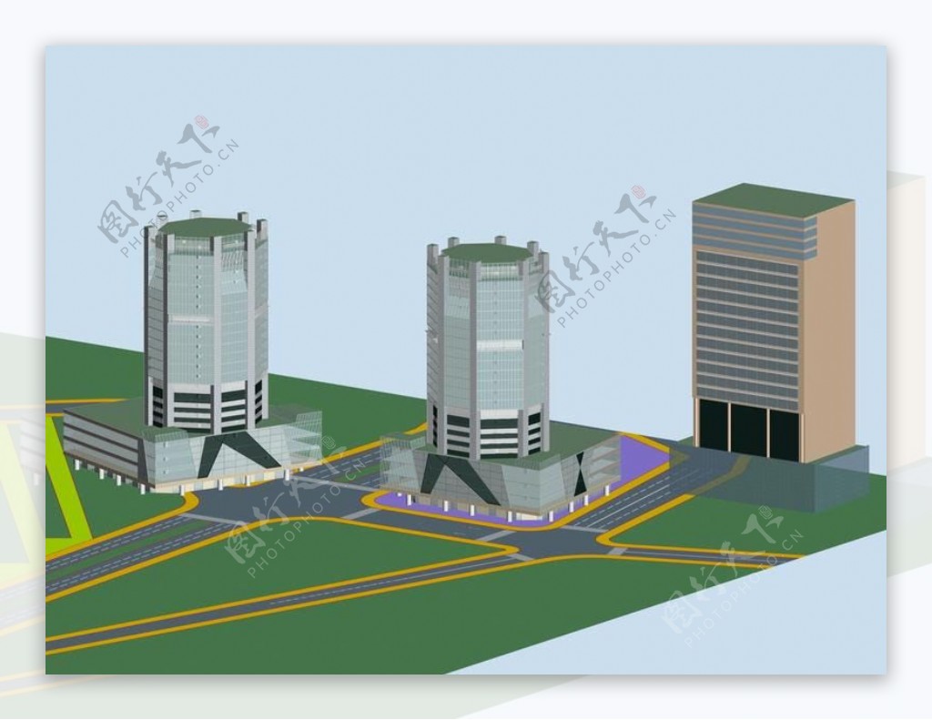 公共建筑商业办公楼3D模型