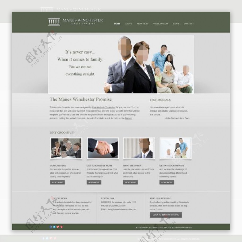 经典商务网站网页设计网页模版UI