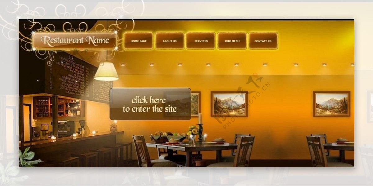 典雅餐厅网站图片
