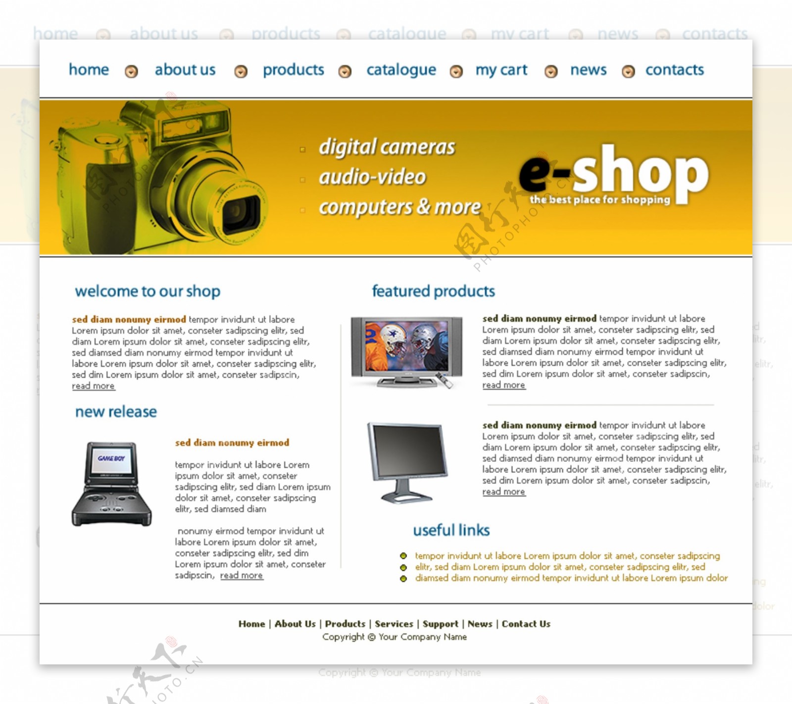 数码电脑产品公司网页模板