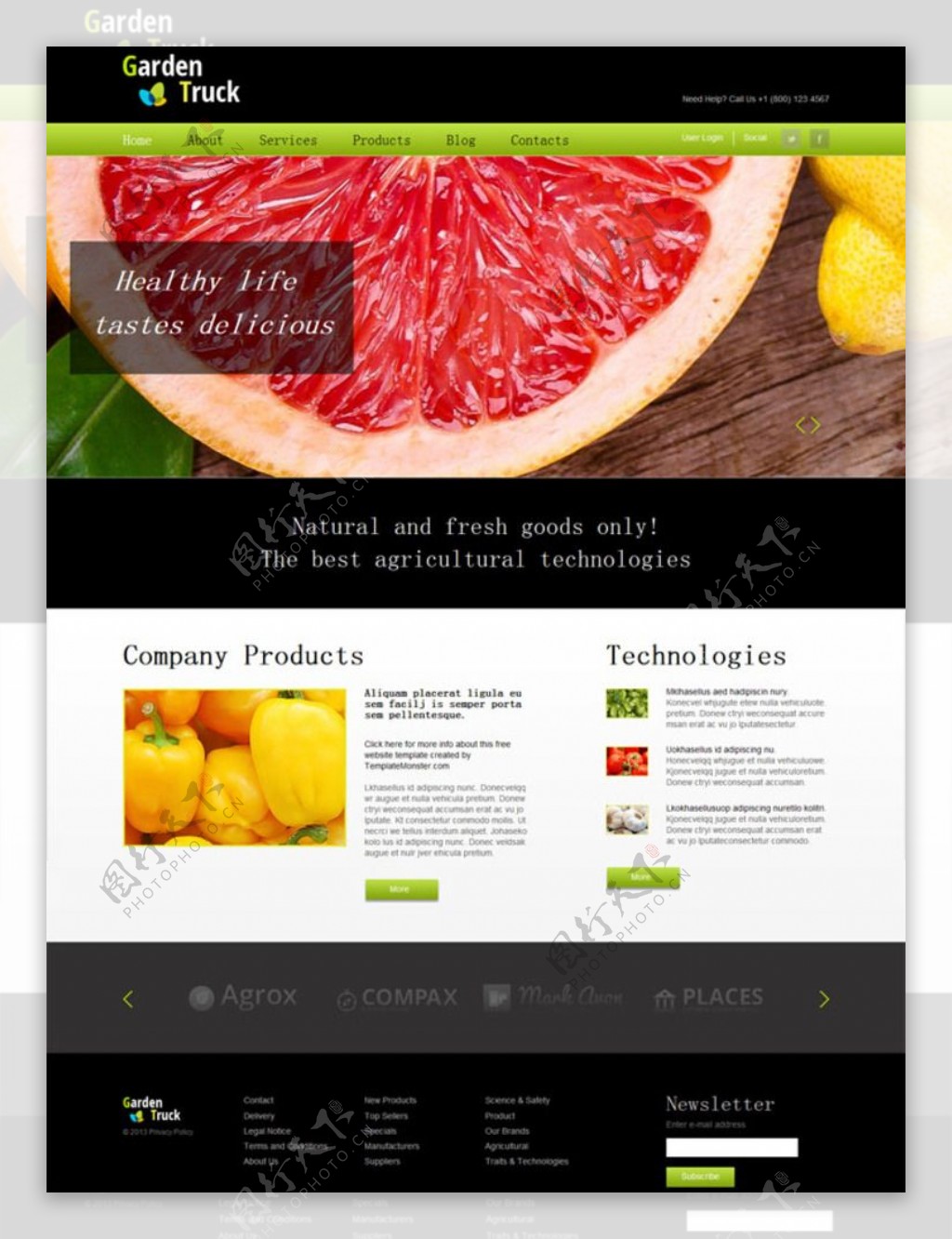 果园种植场网站模板图片