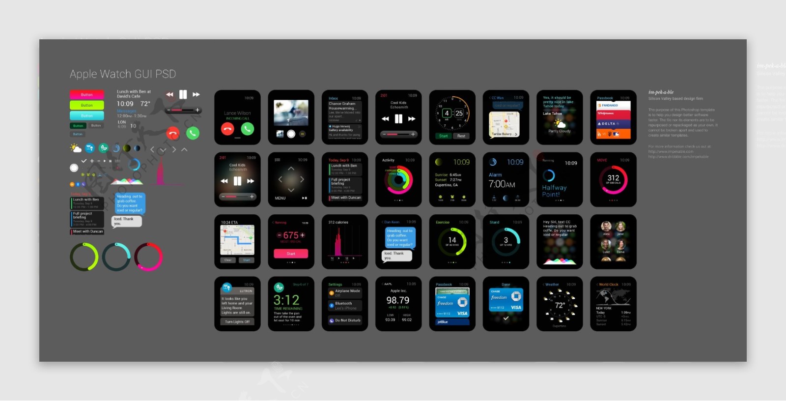 applewatch界面设计图片