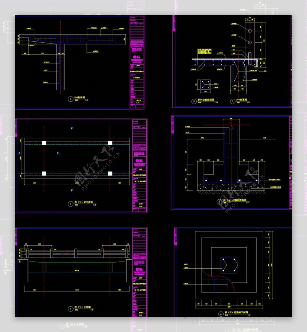 桥cad建筑图