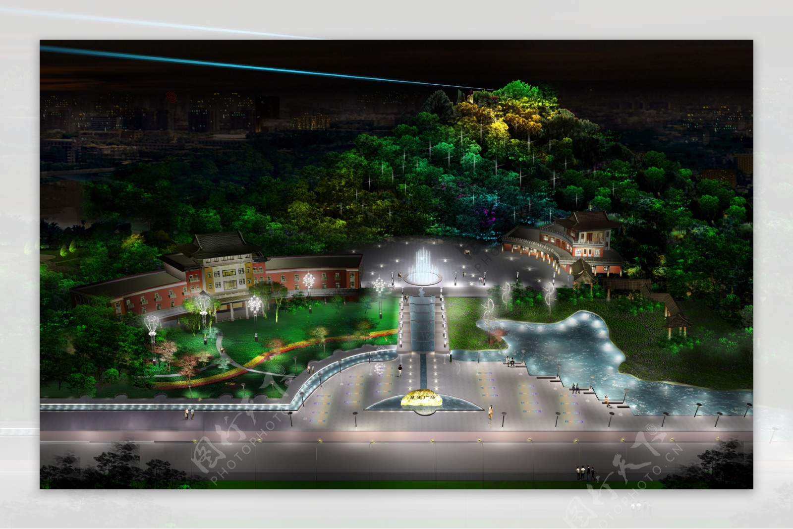 台州市民广场灯光系统设计图纸