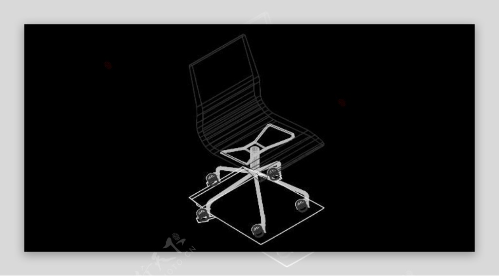 加长椅子CAD模型素材