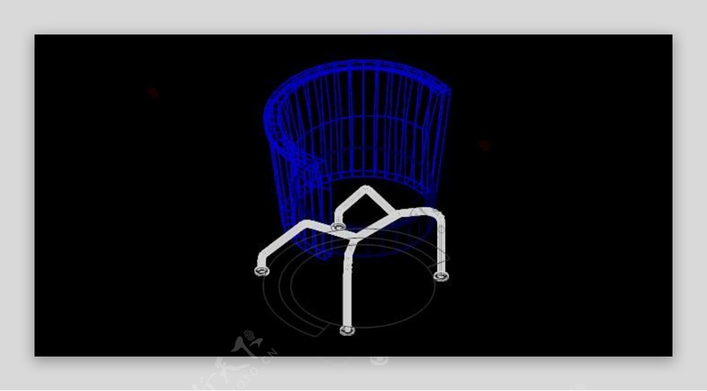 方形椅子家具CAD模型素材