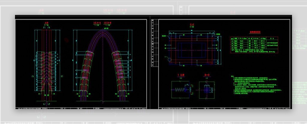 主塔锚区预应力图cad图纸