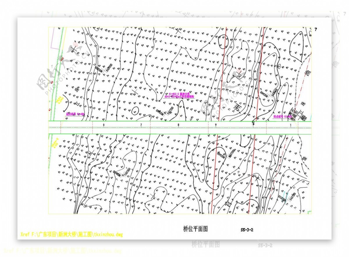 桥位平面图cad图纸