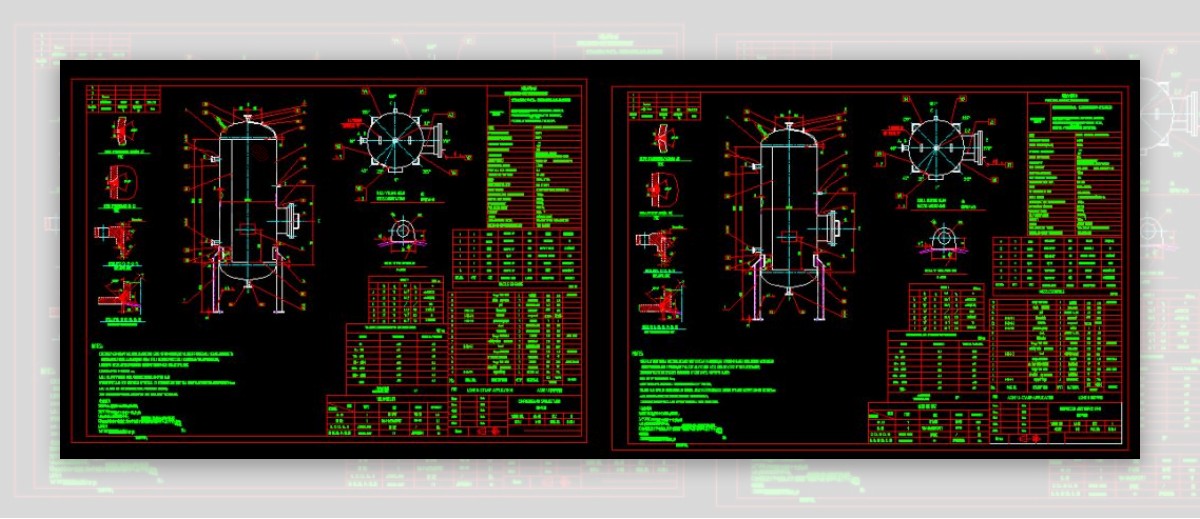 压缩空气储罐图CAD图纸