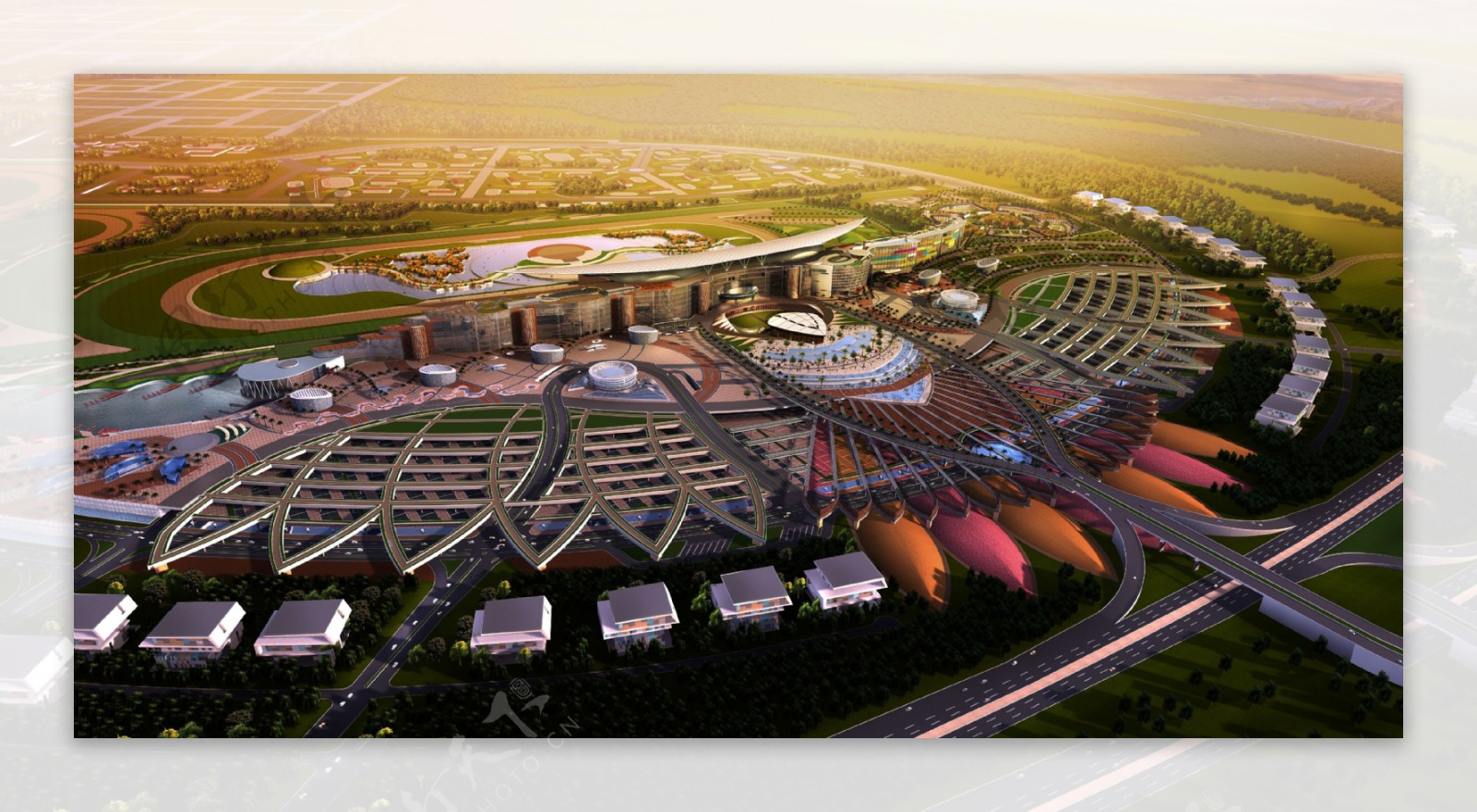 迪拜赛马场鸟瞰效果图图片