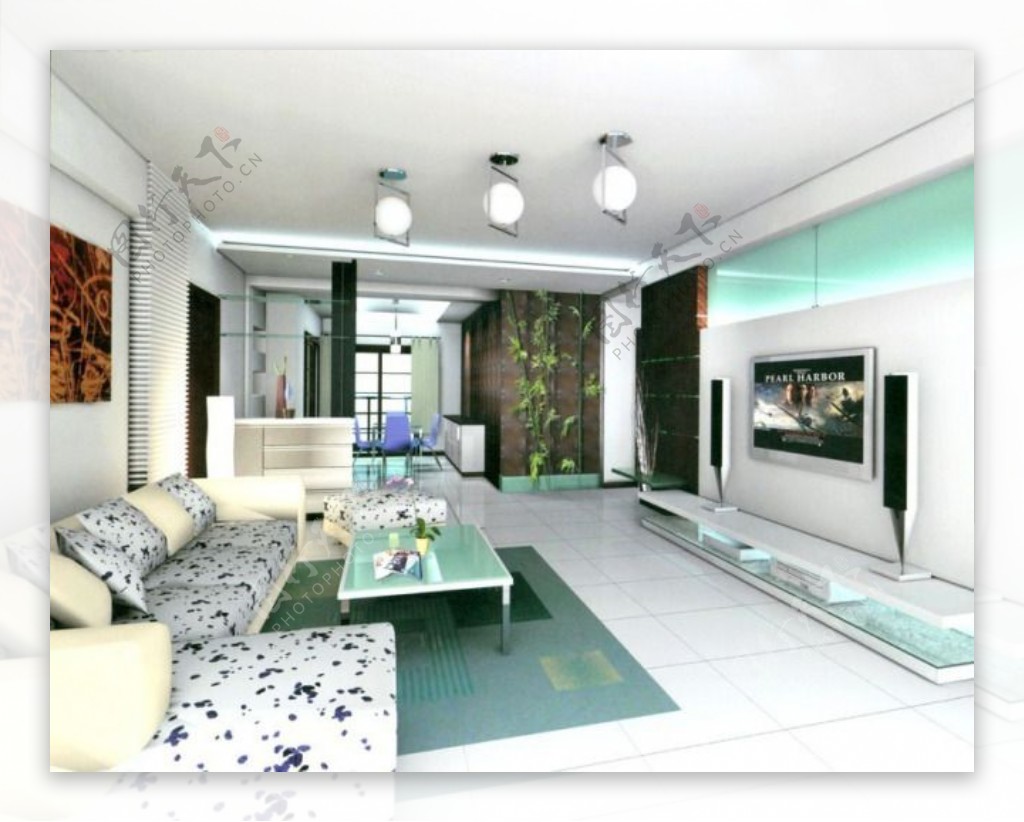 现代客厅3dsmax室内设计模型