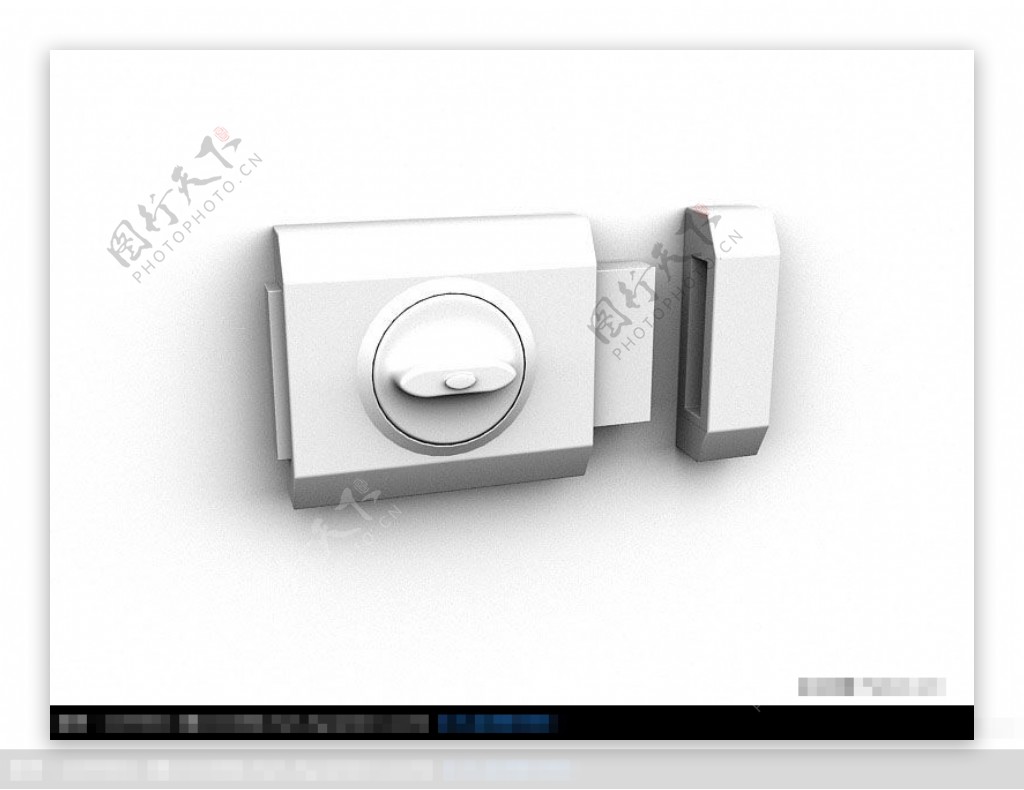 精美门锁3D模型