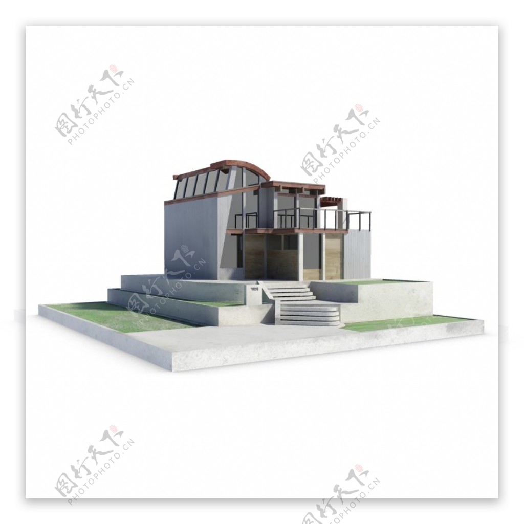 别墅房子建筑物3D模型3