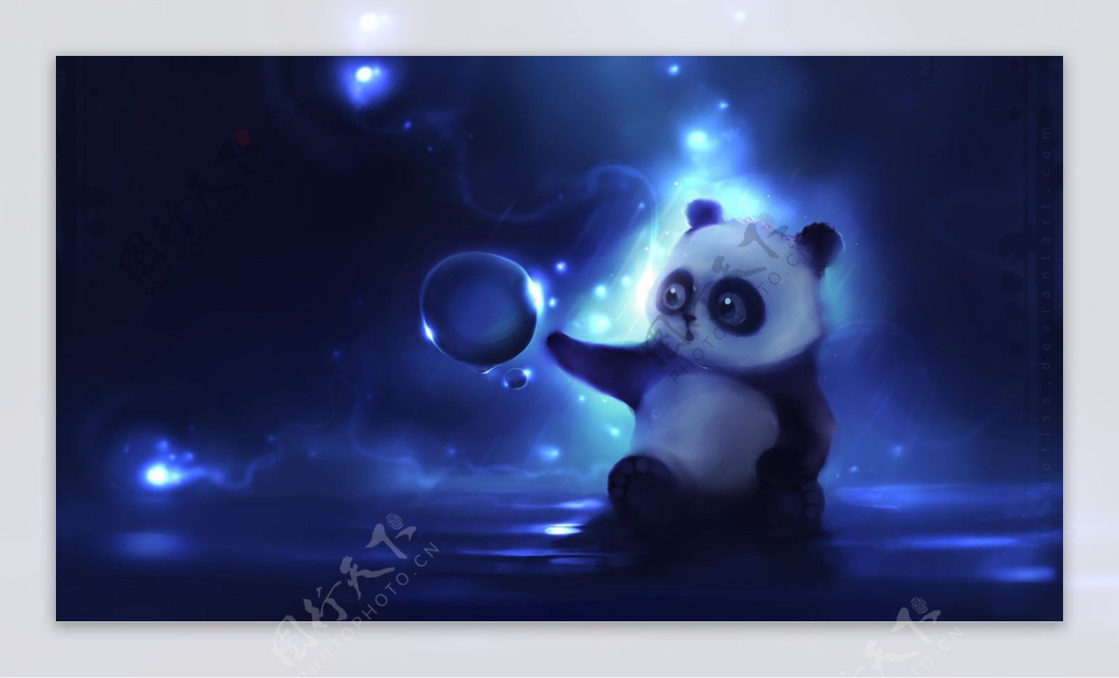 水彩插画之手绘熊猫