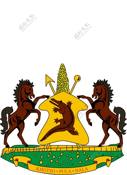 莱索托国徽的剪贴画