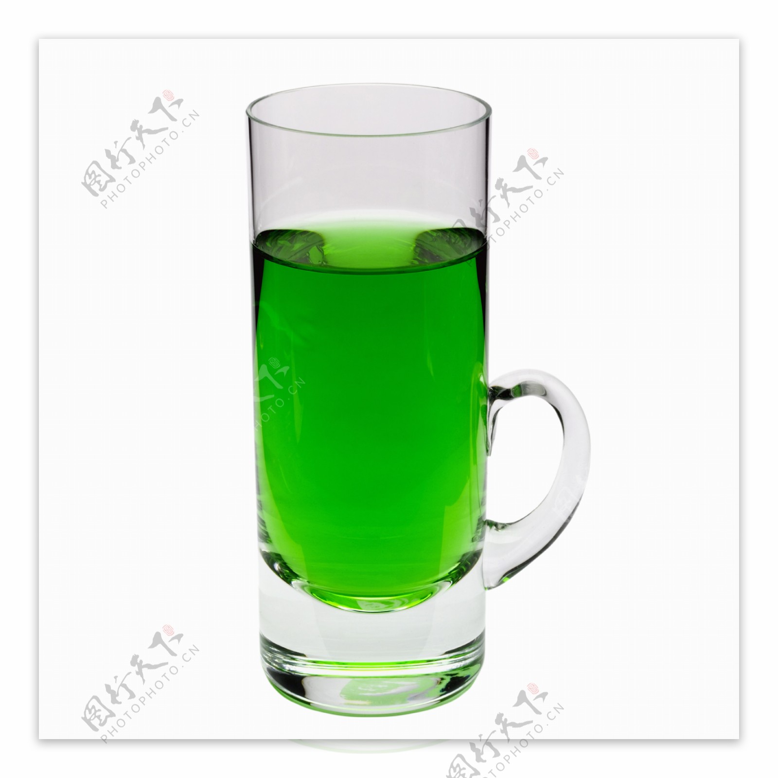 一杯绿色饮料图片