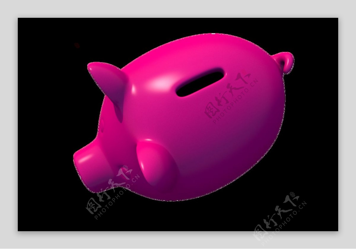 粉红色的小猪存钱罐