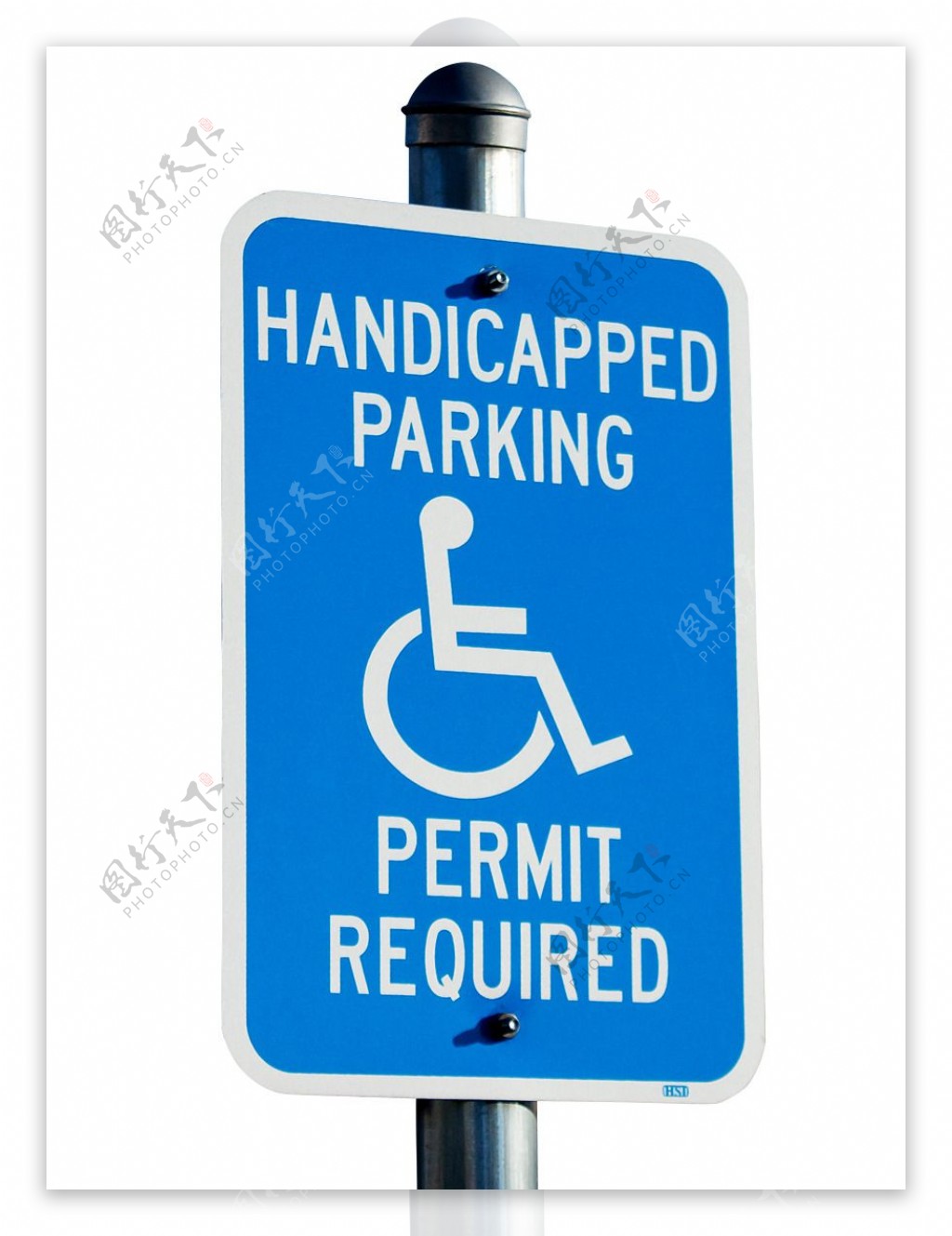 残疾人专用的停车标志牌