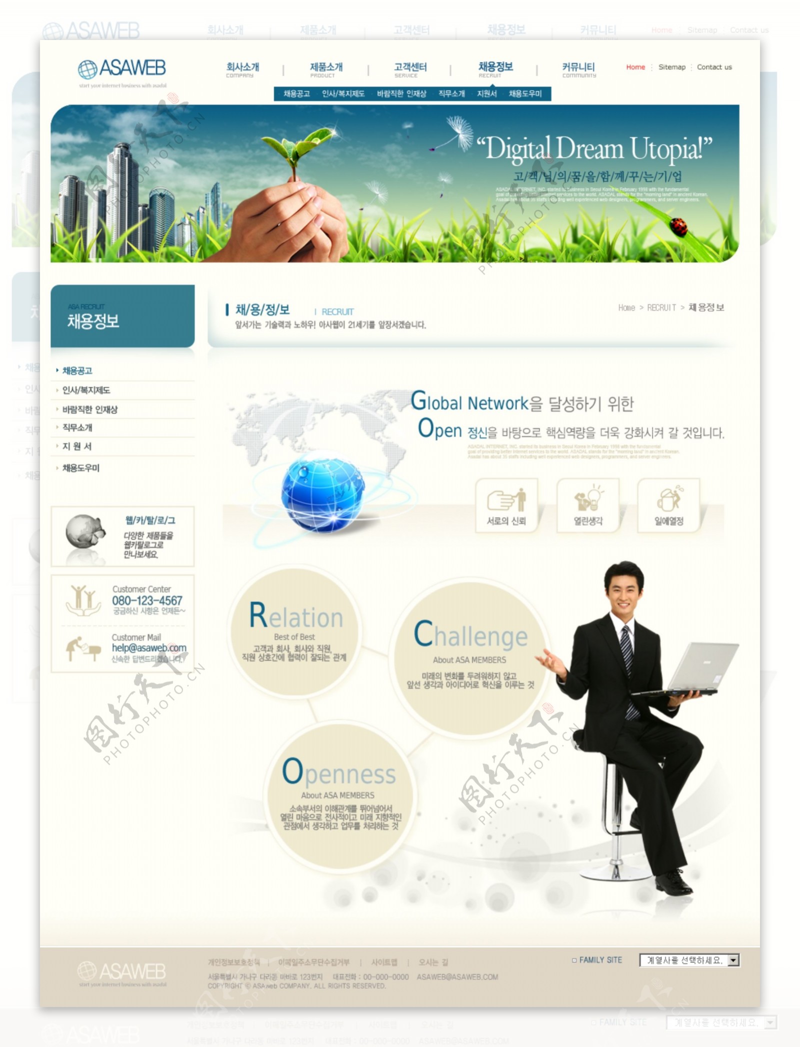 网络商务公司信息网页模板