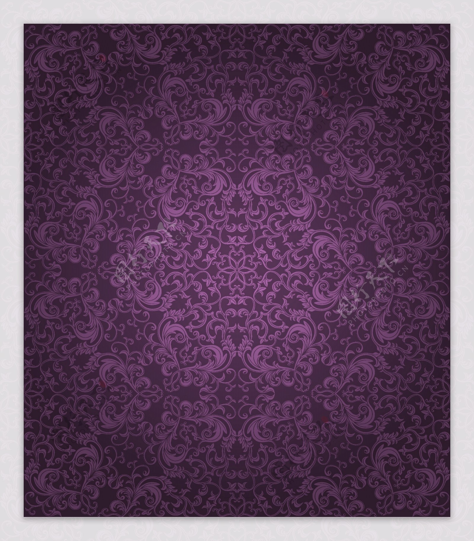 紫色古典花纹背景矢量素材01