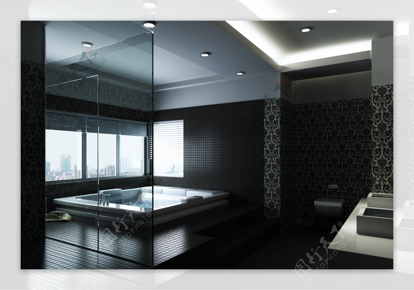 浴室卫生间淋浴房场景图|空间|室内设计|空气是透明的 - 原创作品 - 站酷 (ZCOOL)