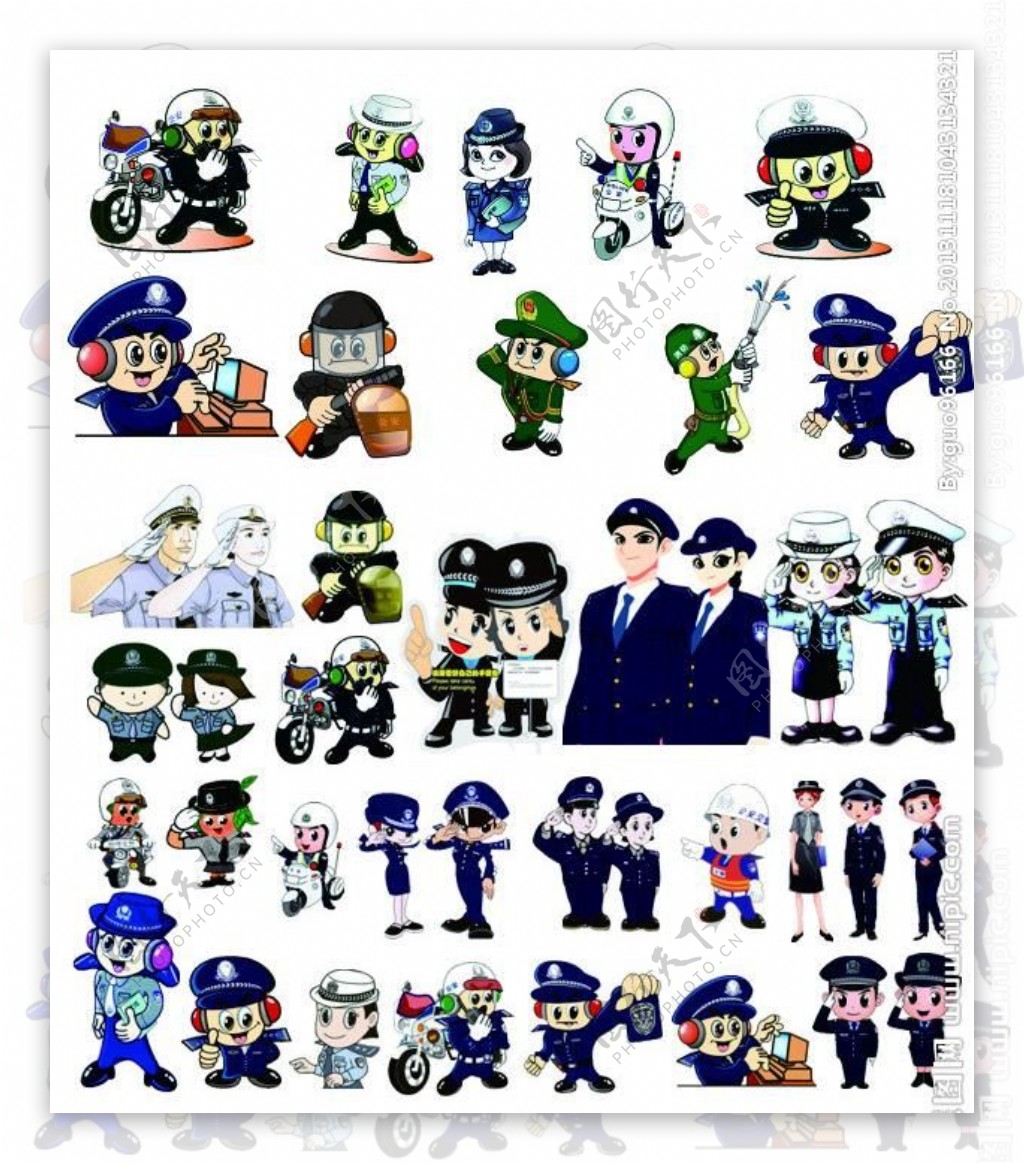 卡通警察位图图片