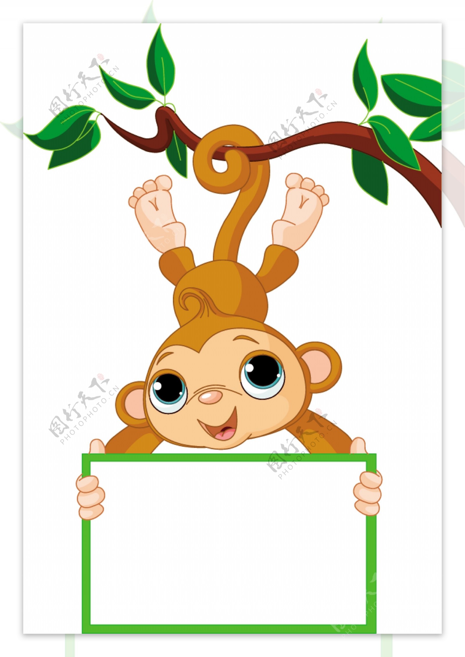 猴子卡通图像02矢量素材
