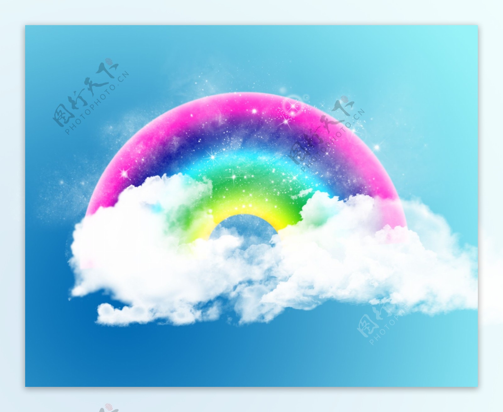可爱彩虹云朵