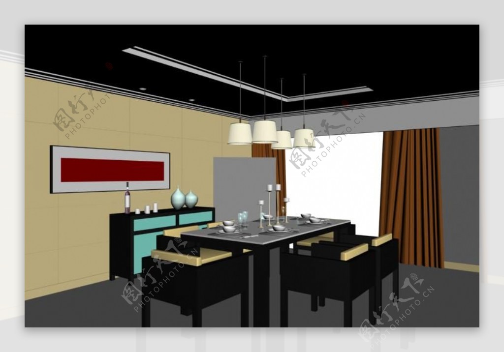 家用饭厅3D模型