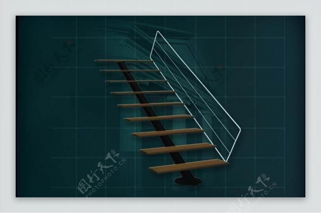 装饰构件之楼梯3D模型楼梯029