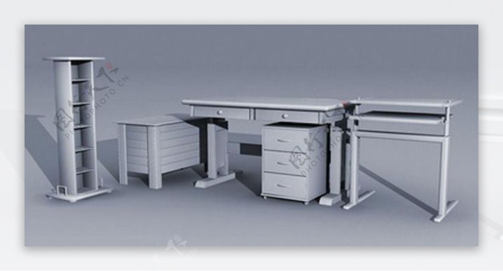 3D办公家具组合模型
