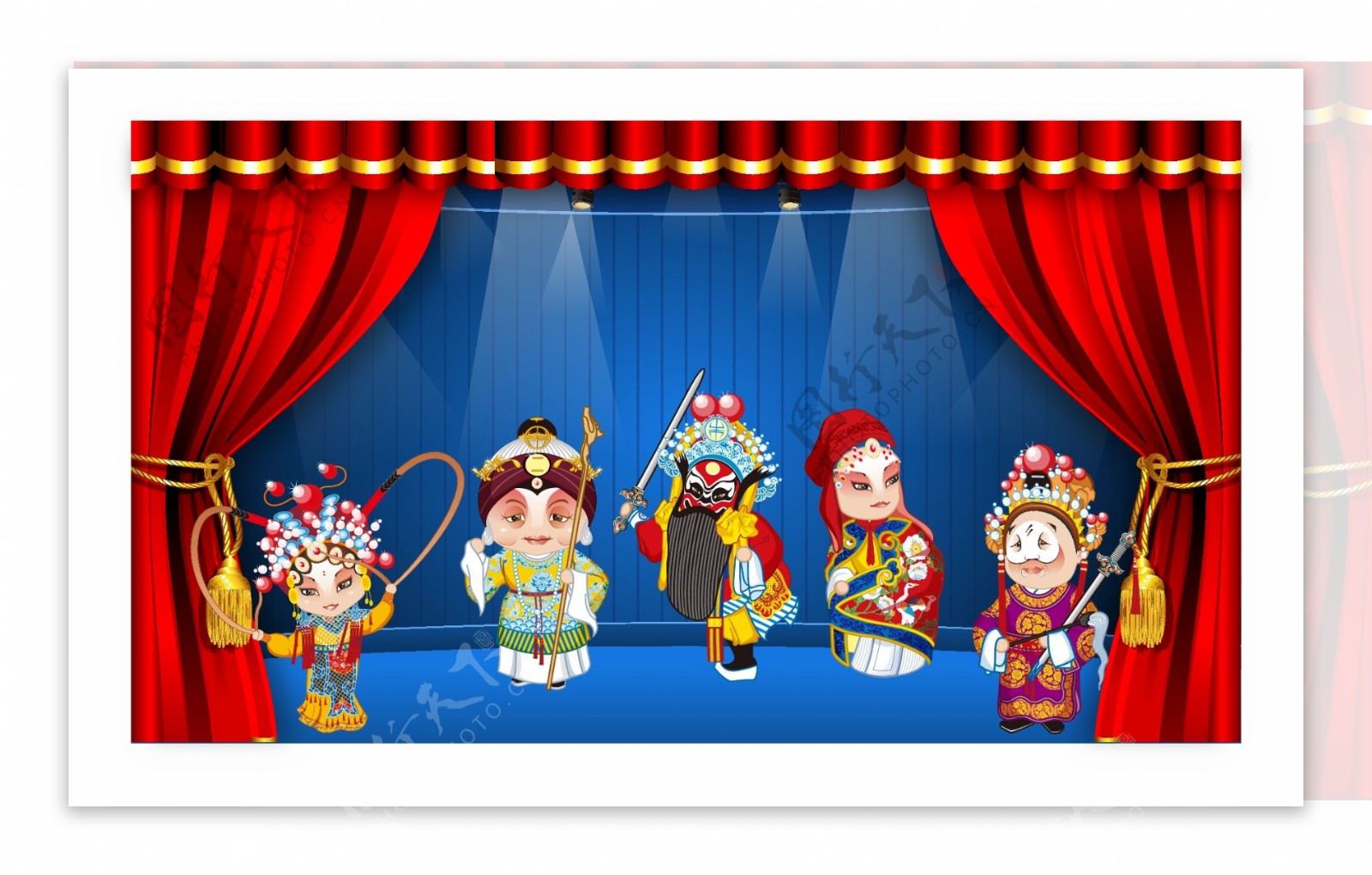 舞台上的京剧人物图片