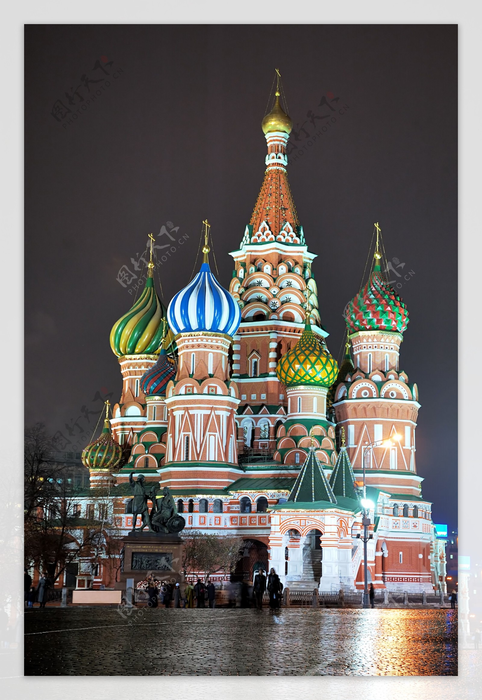 莫斯科红场美丽夜景