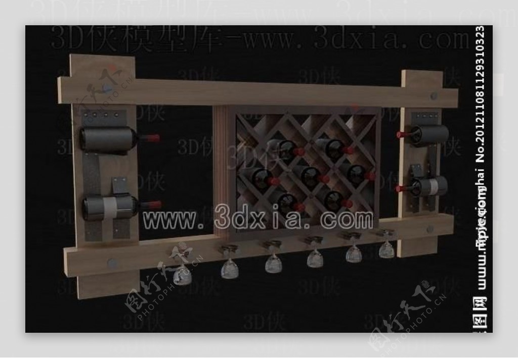 酒柜3d模型图片