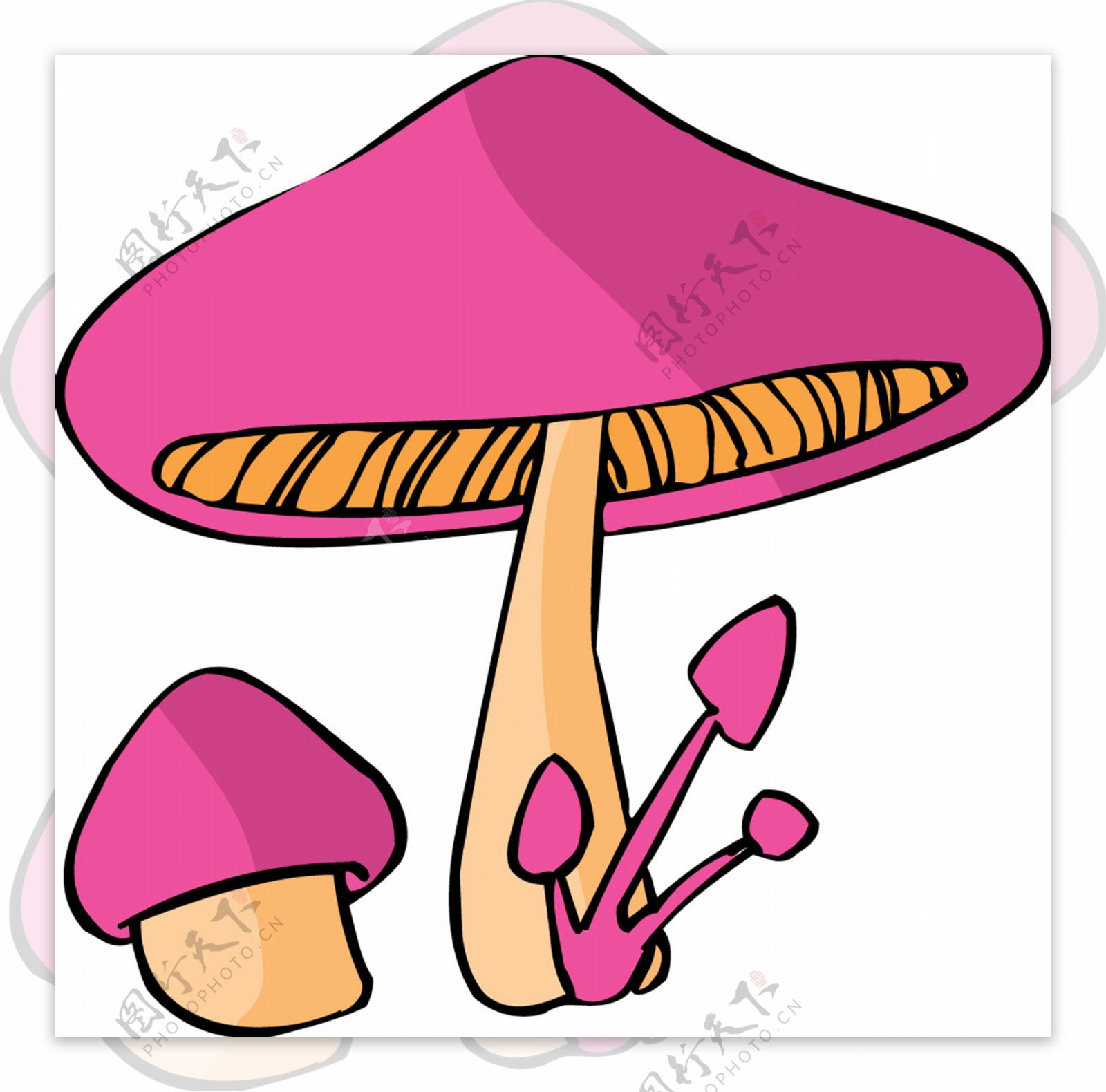 卡通蘑菇平面广告素材免费下载(图片编号:4658794)-六图网