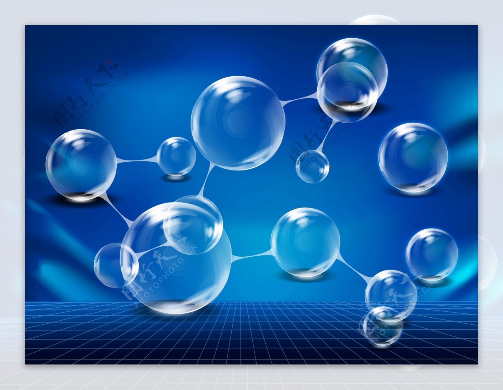 高清细胞元素气泡图片