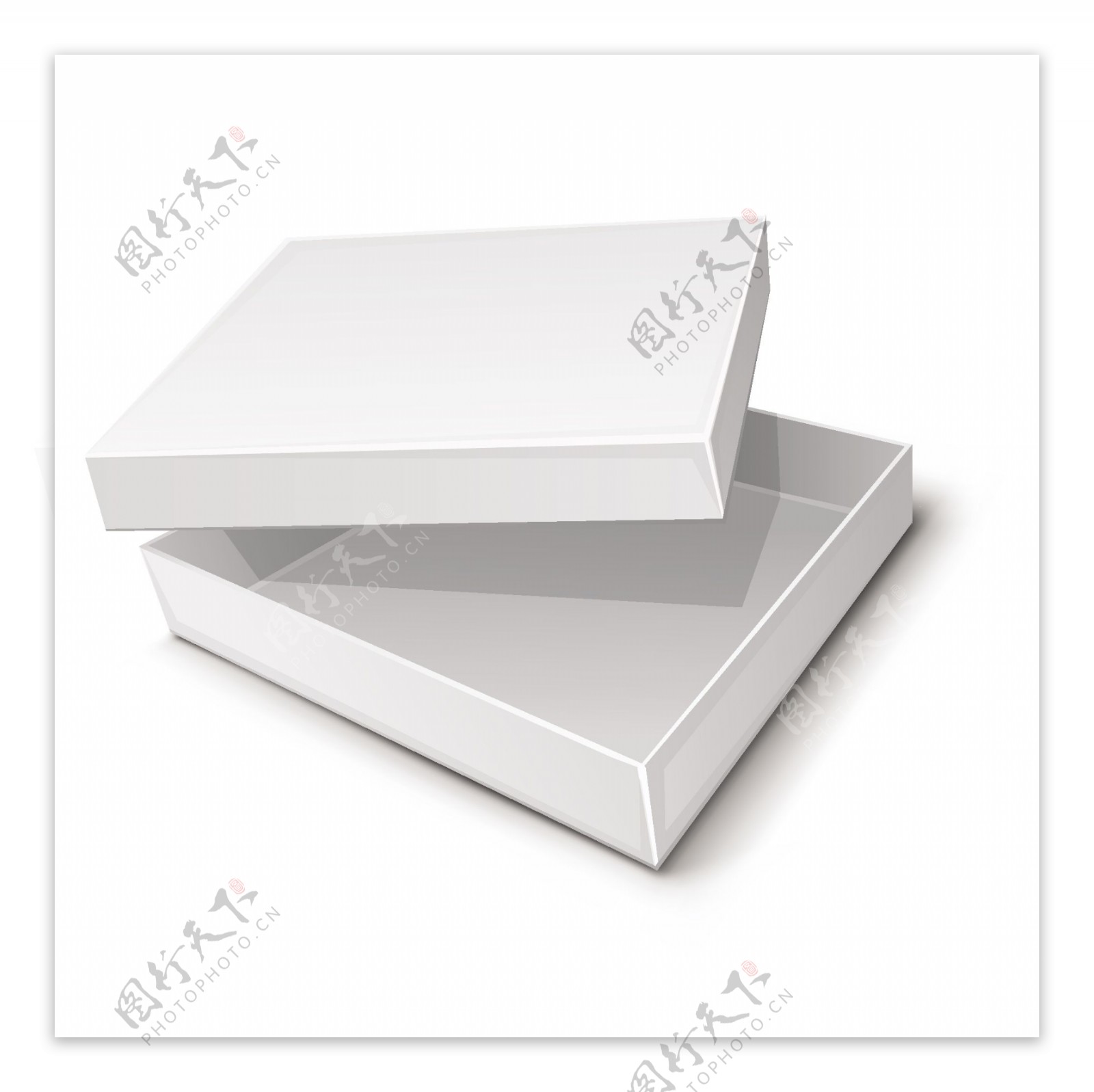 空白盒子包装设计模板矢量素材