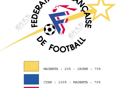 FootballFranceFederationlogo设计欣赏法国足球联合会标志设计欣赏