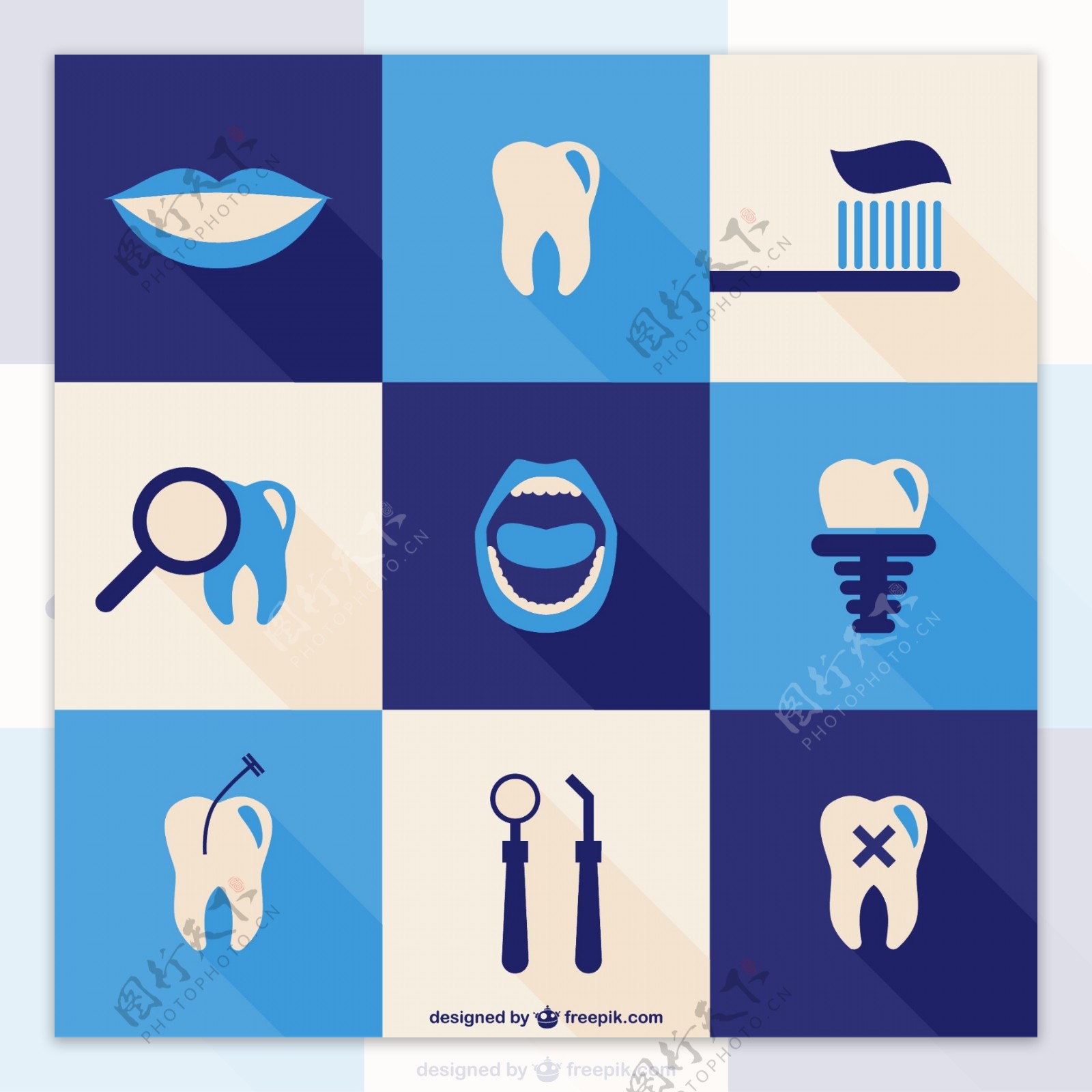 牙齿护理图标