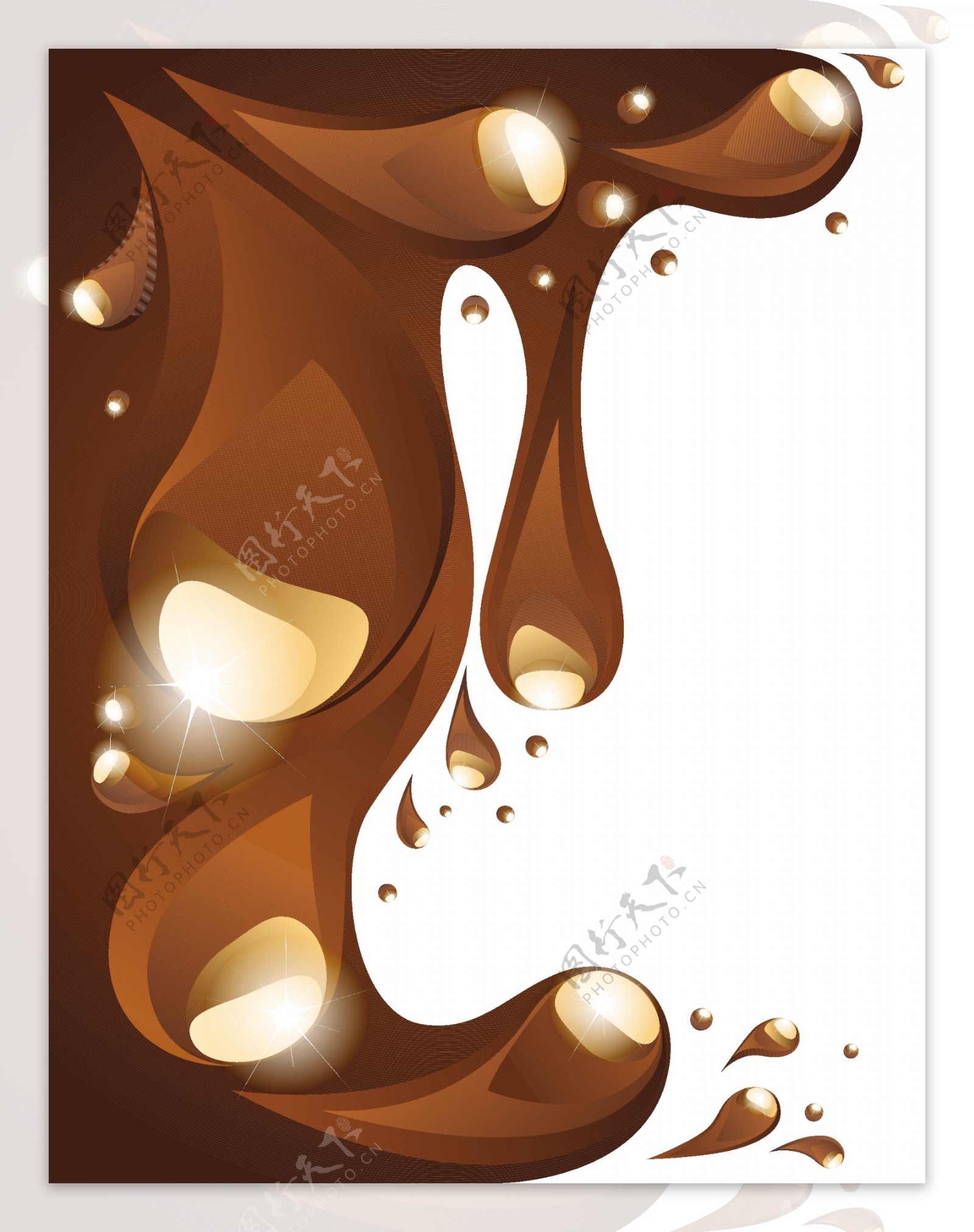 咖啡巧克力图案矢量素材