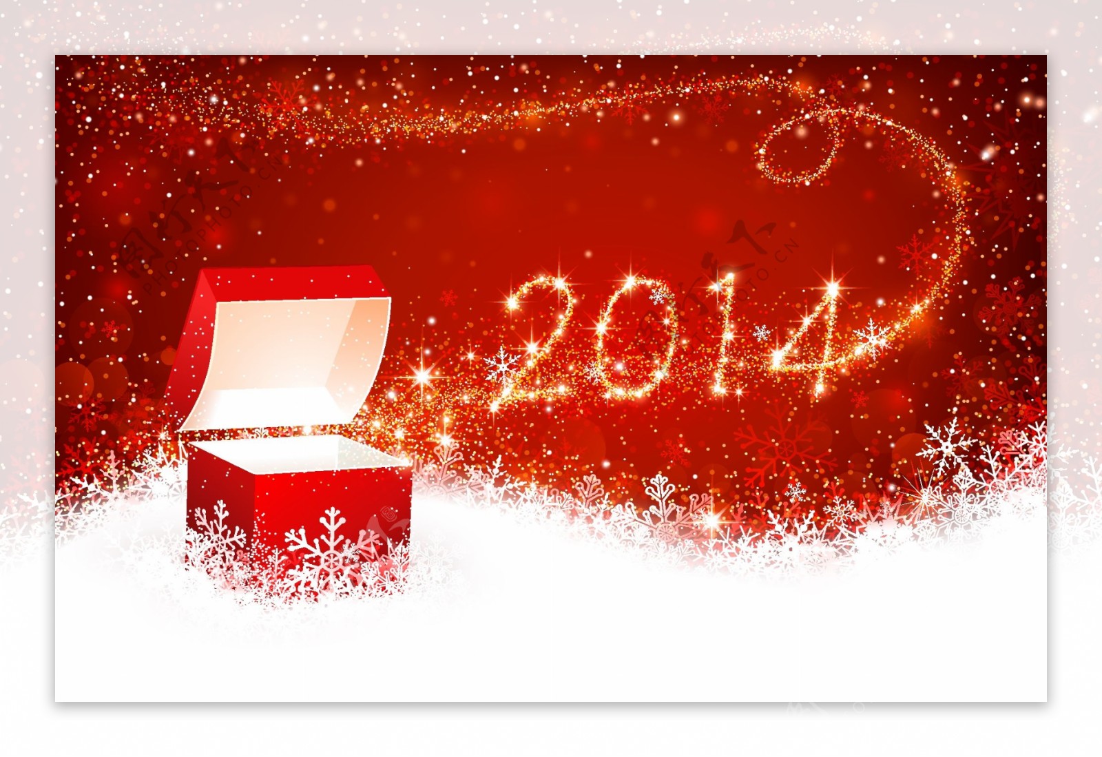 2014红色新年矢量素材4