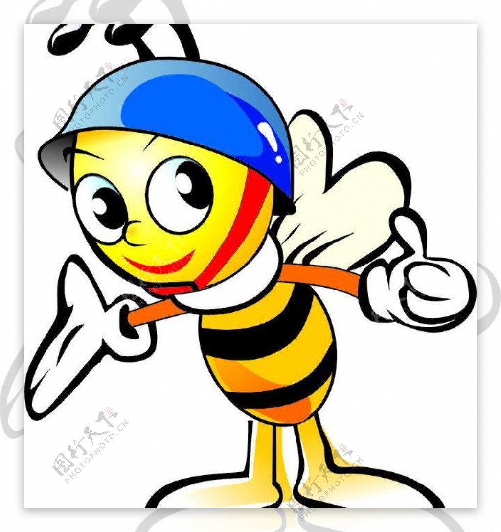 蜜蜂卡通形象人性化图片