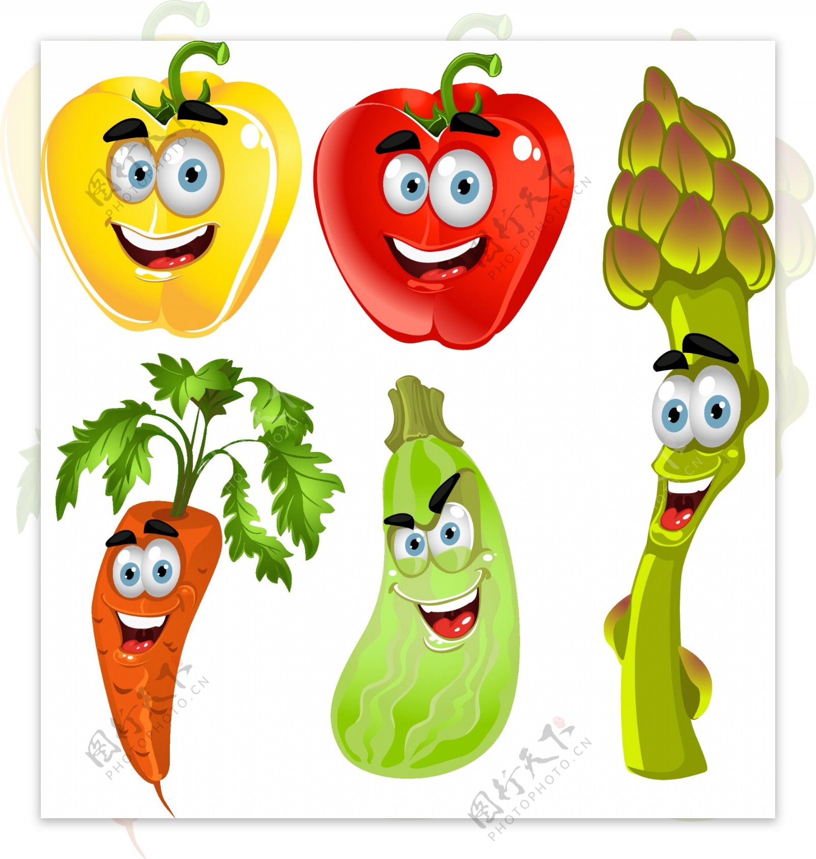蔬菜卡通形象矢量素材2