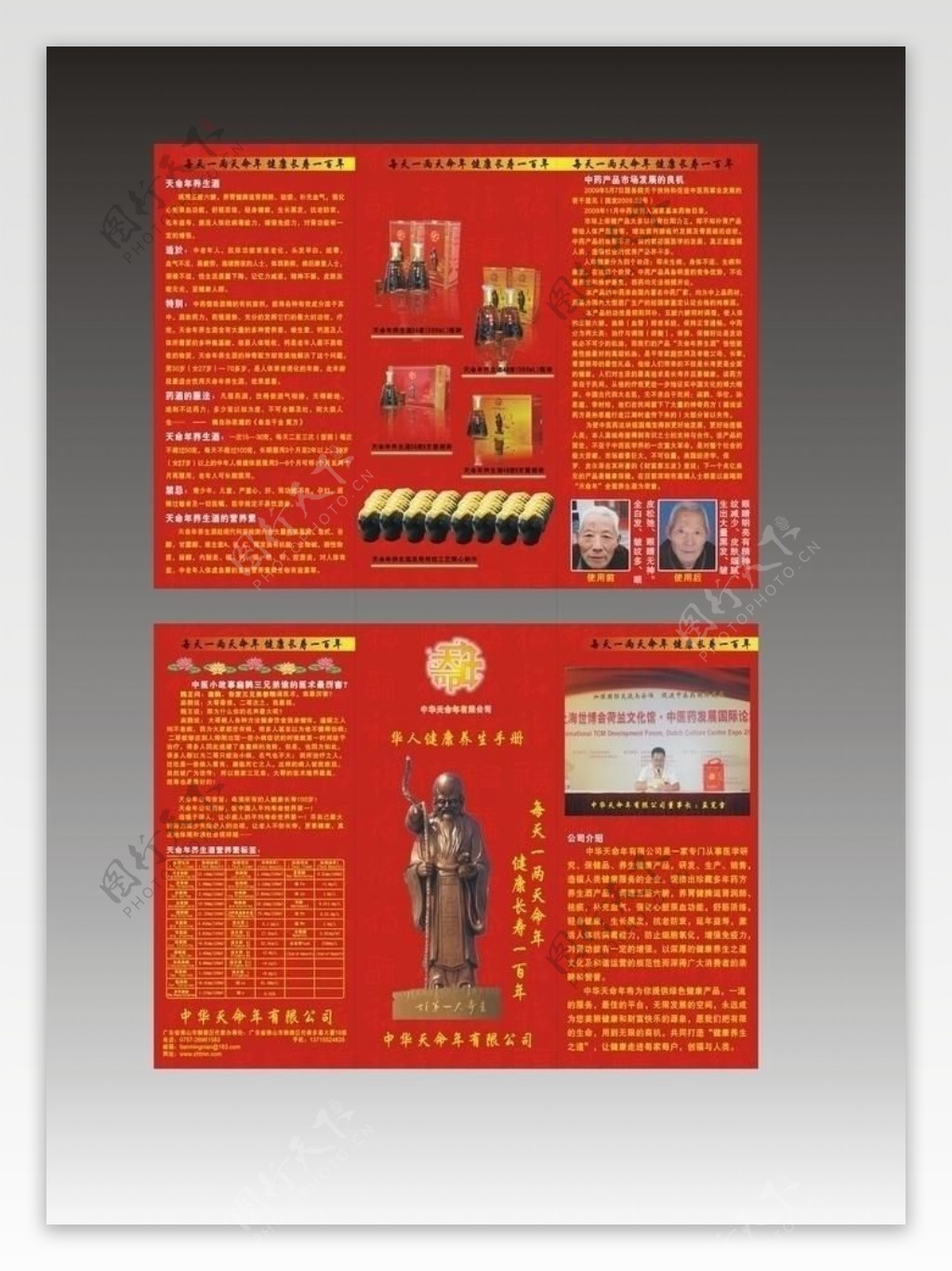 华人健康养生手册传单图片