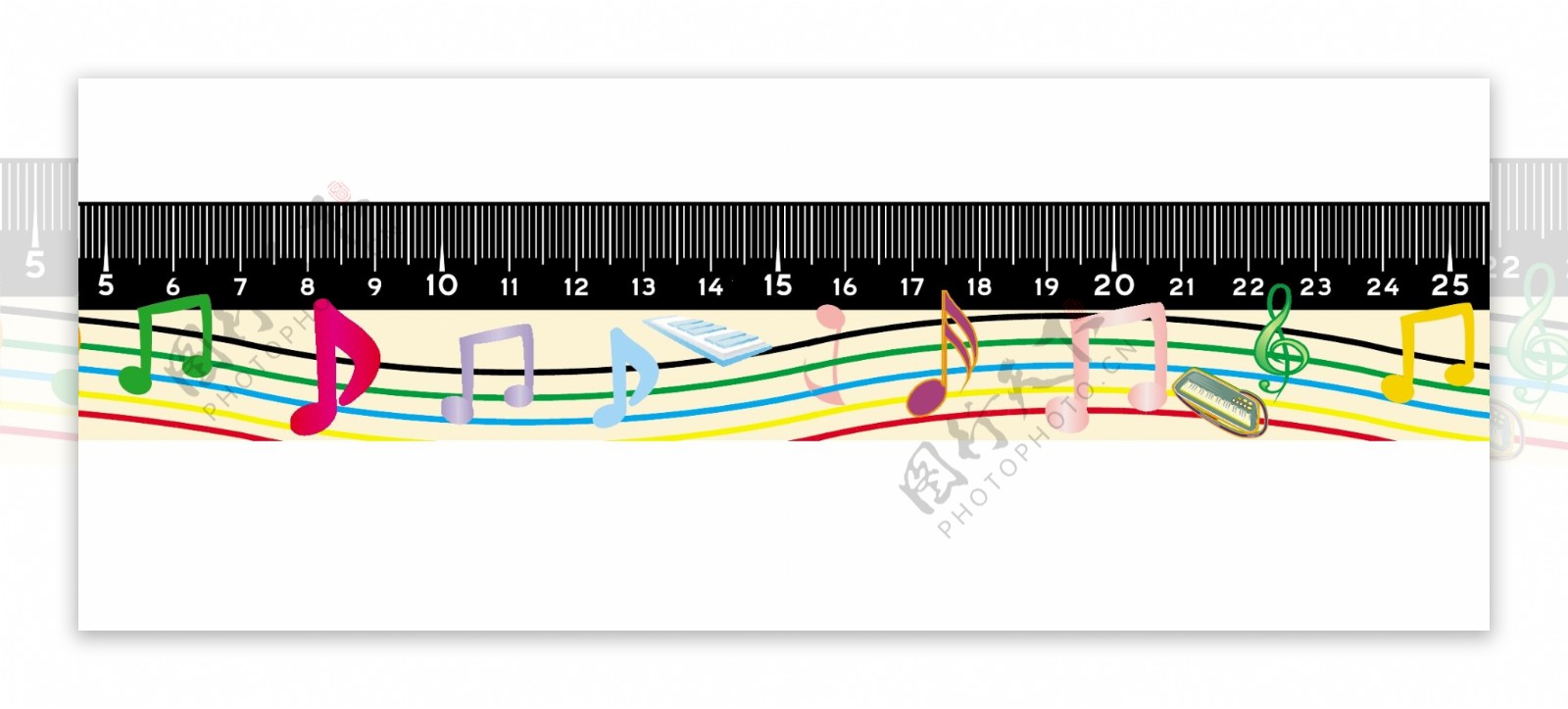 尺子音符图片