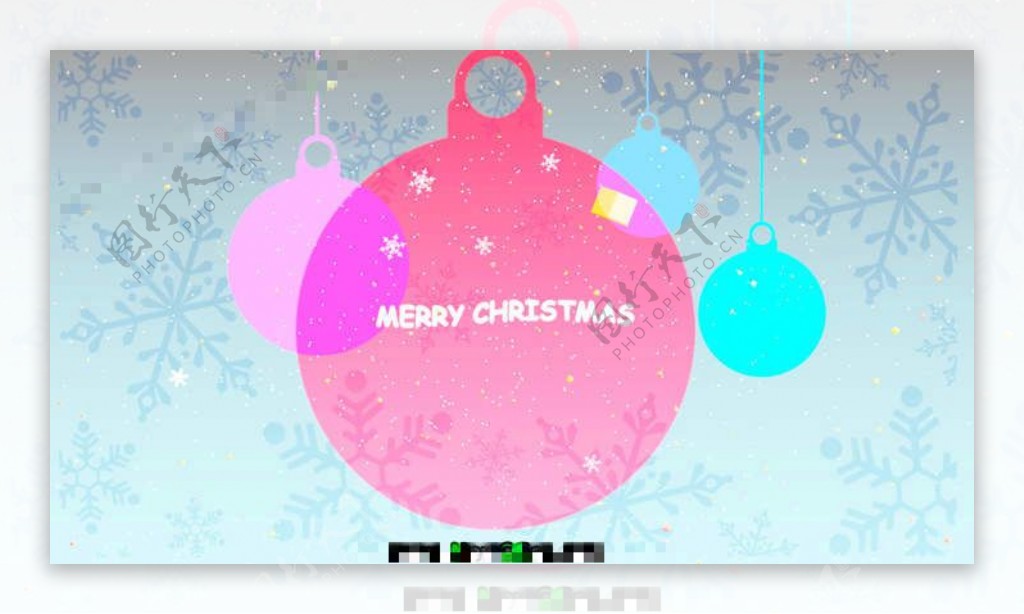 用AE制作简单的圣诞彩球字幕展示AE模板