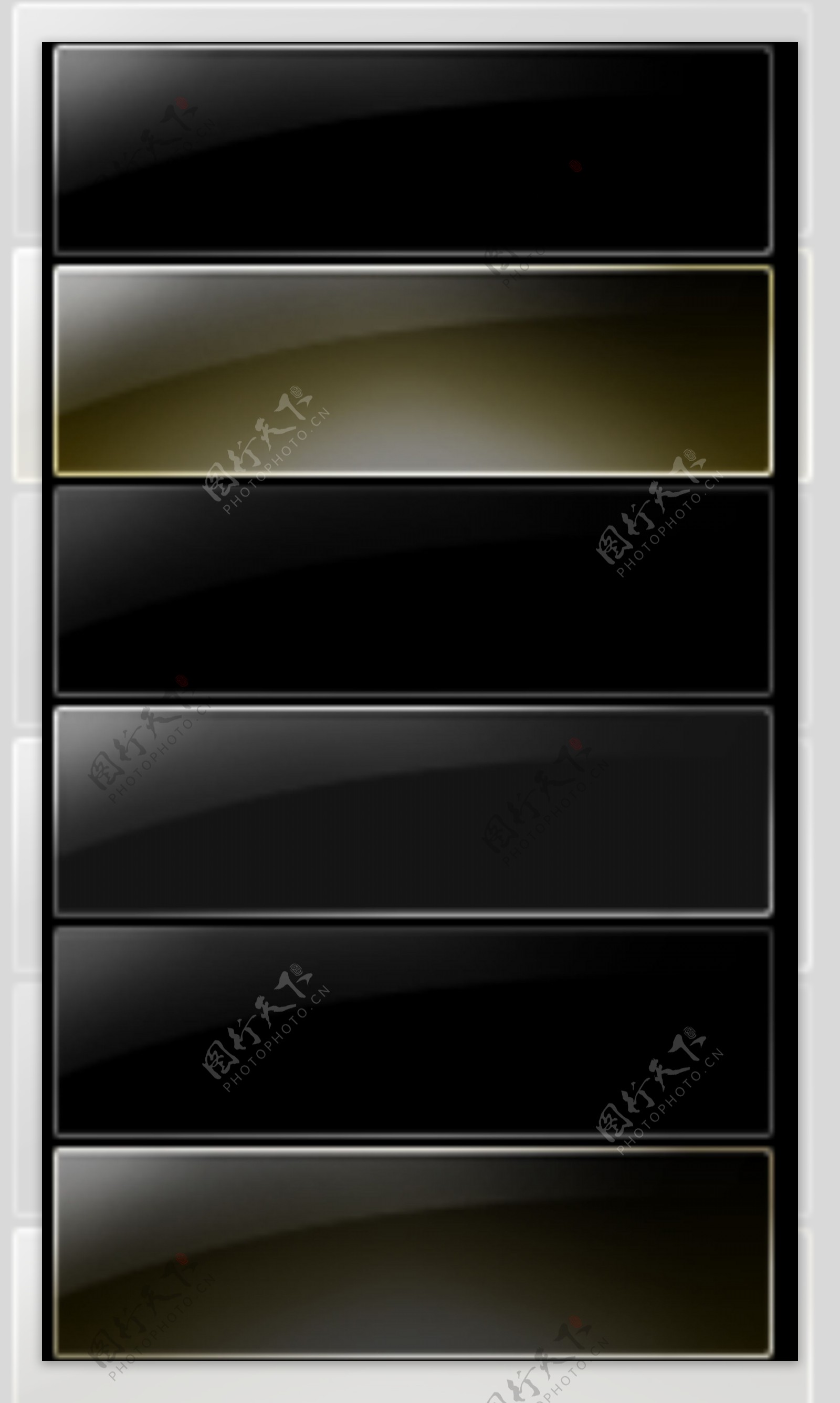 WIN7风格黑色炫酷按钮模板素材