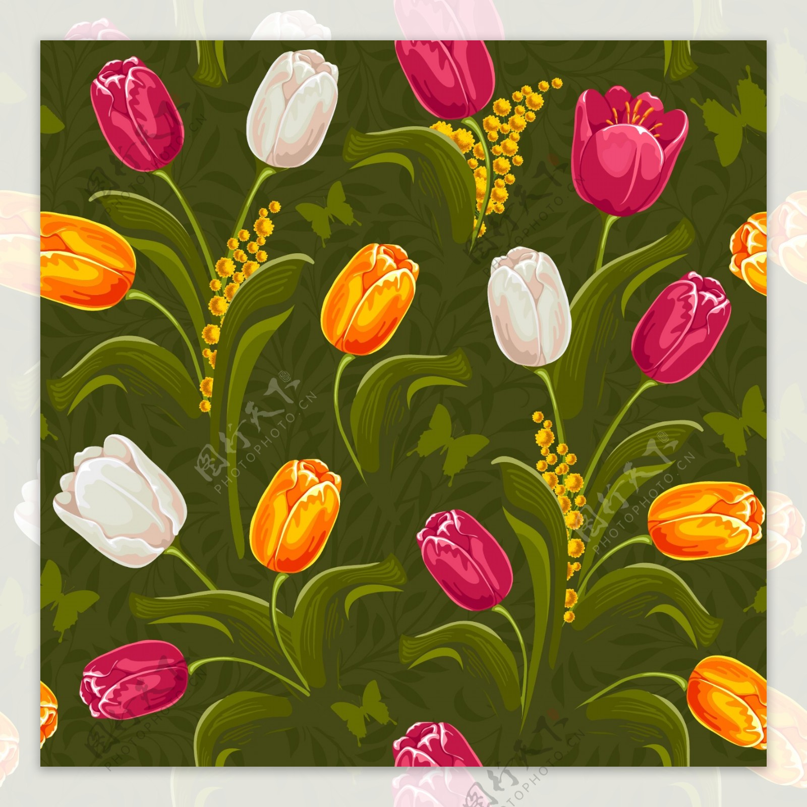 植物花卉壁纸设计图案3